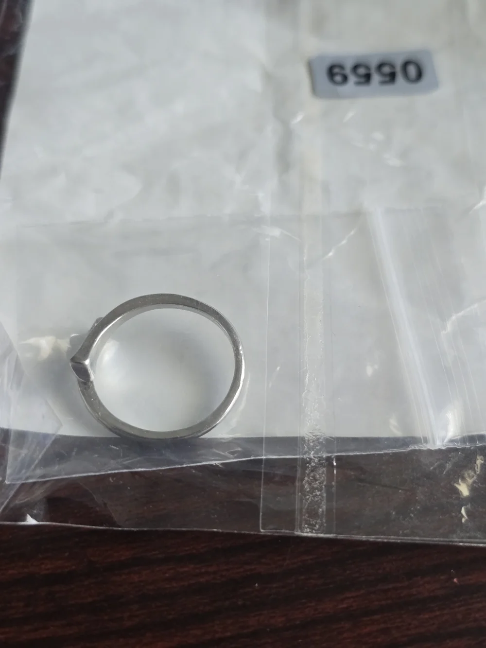 Silver Open Toe Ring Crystal Accents Adjustable